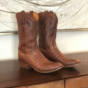 Lucchese Classics Exotic Caiman Western Boots